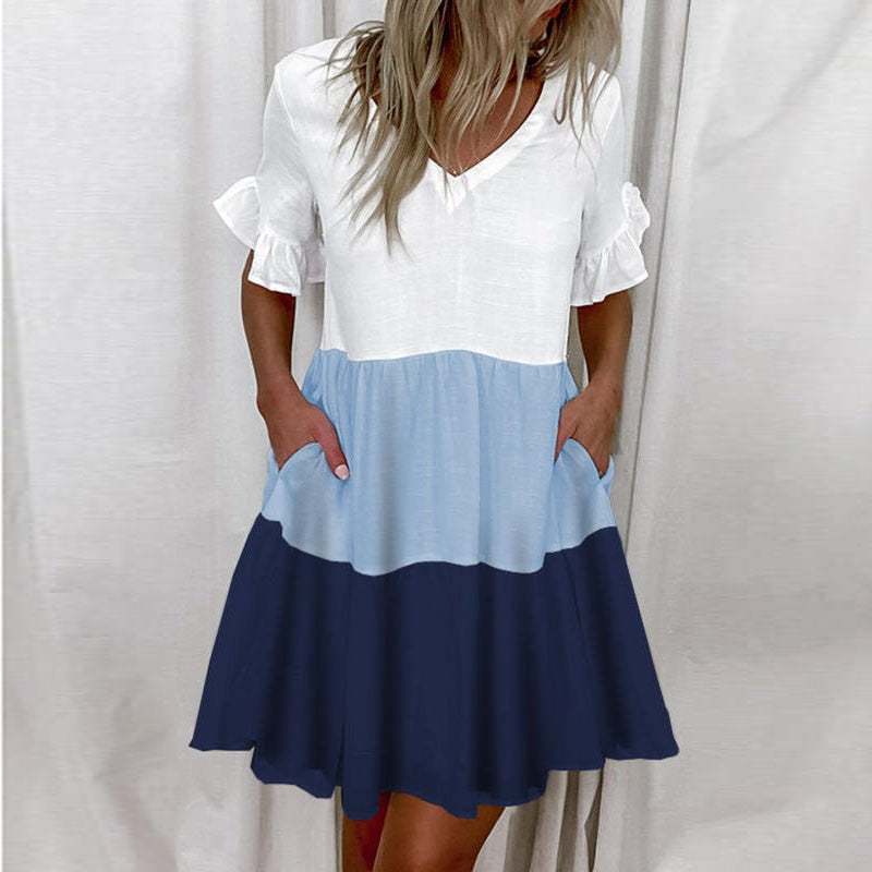 Norma Boutique Casual Summer Dress with Ruffles Designer Edit