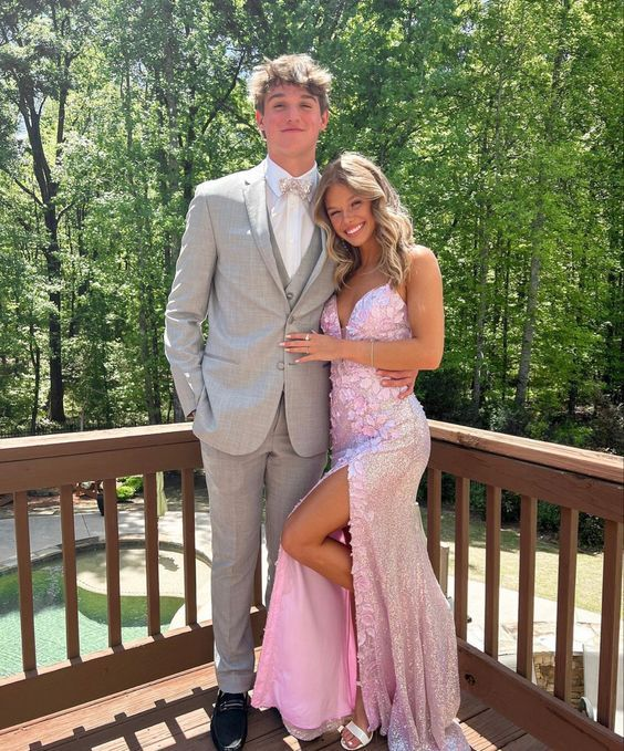 Long Prom Dresses with Appliques Formal Dresses