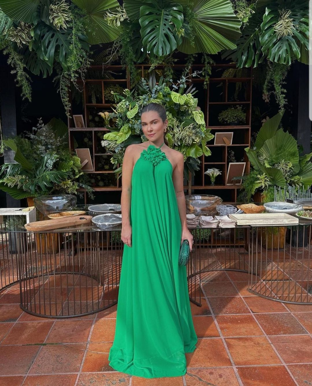 Modest Green Evening Dress Green Gala Dress Y5176 - VelvetHem