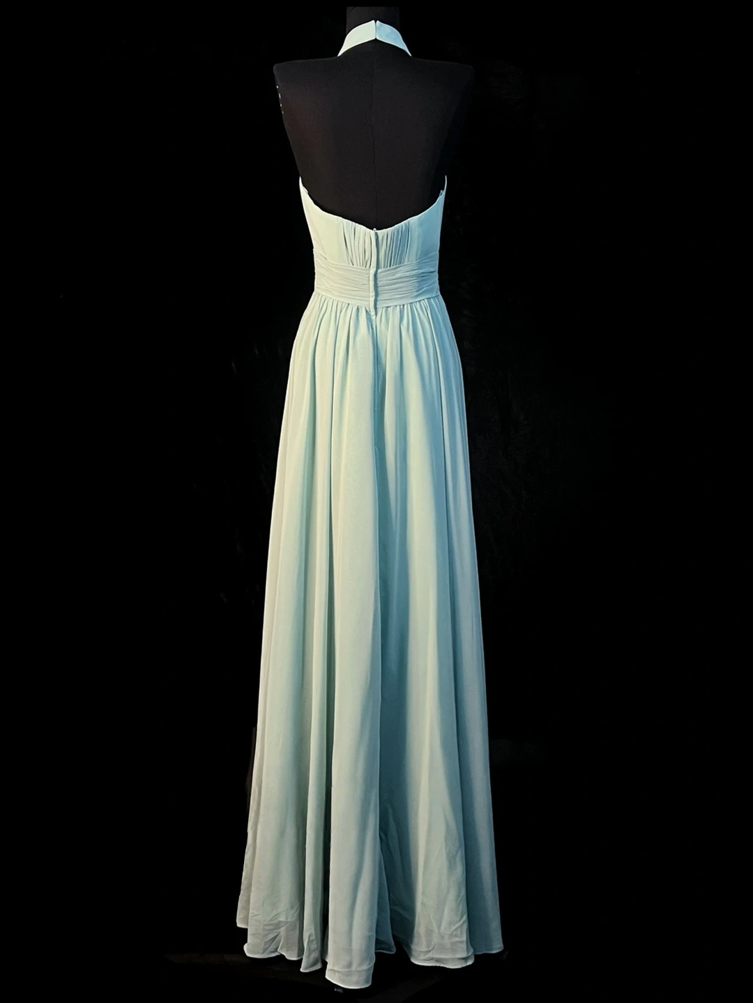 Halter A Line Chiffon Wedding Guest Dress  J10137