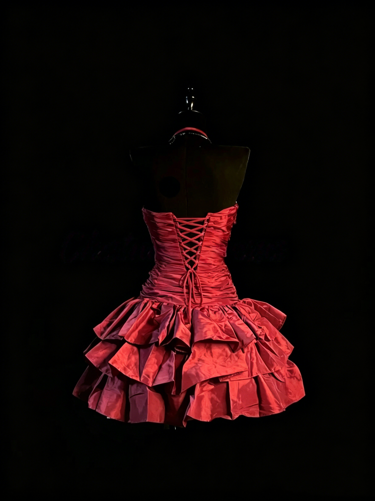 Halter A-Line Red Homecoming Dress Satin Birthday Dress