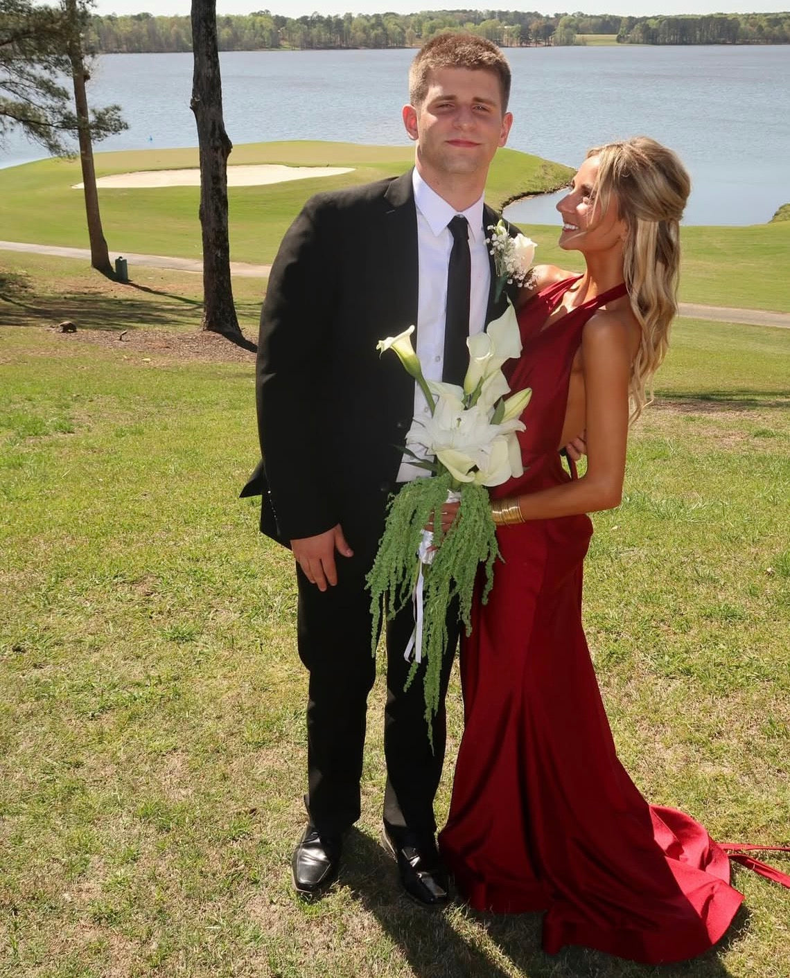 Halter Mermaid Satin Prom Dress Mermaid Burgundy Evening Dress
