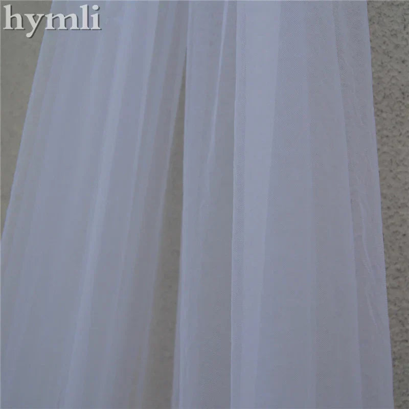 Cathedral Length Bridal Veil 1 Layer Long Lace Wedding Veil with Sequins for Brides