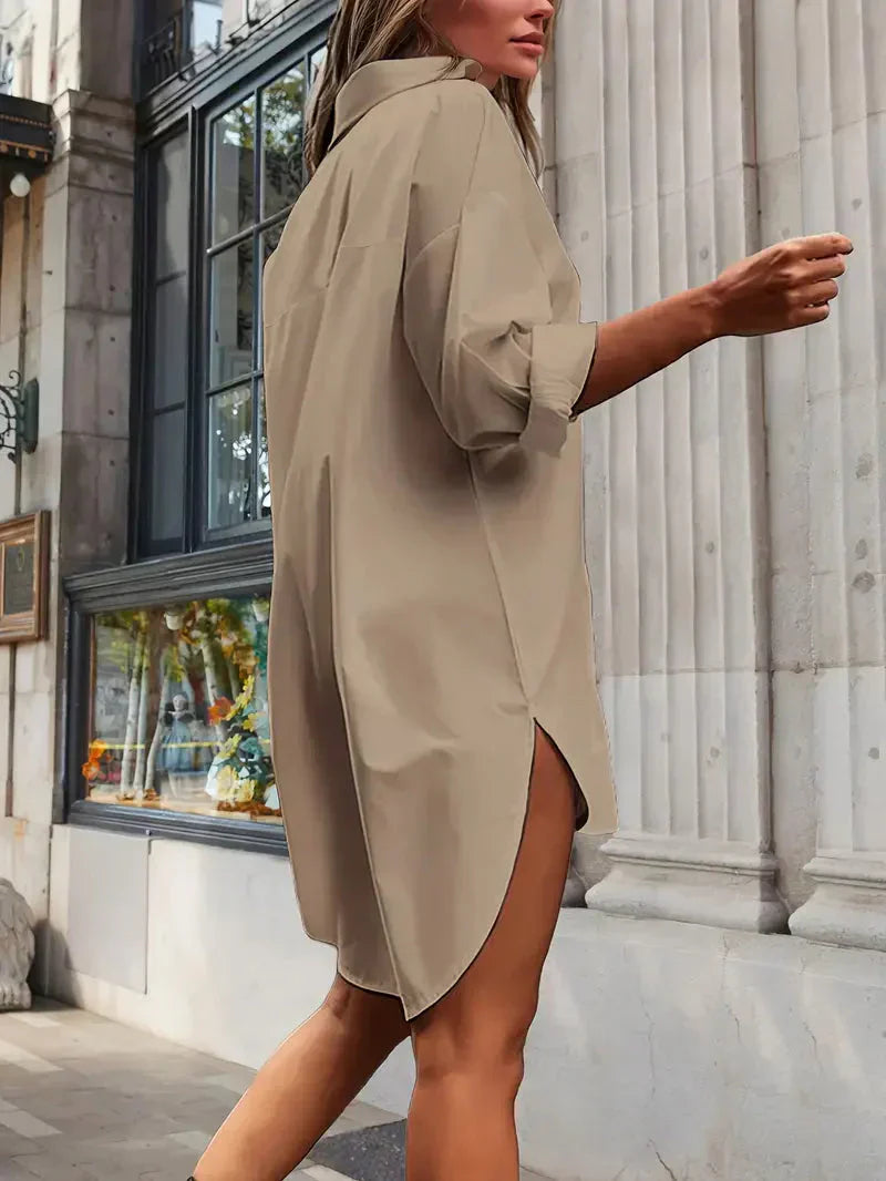 Nicole Chic Shirt Dress for Women Silhouette Collection
