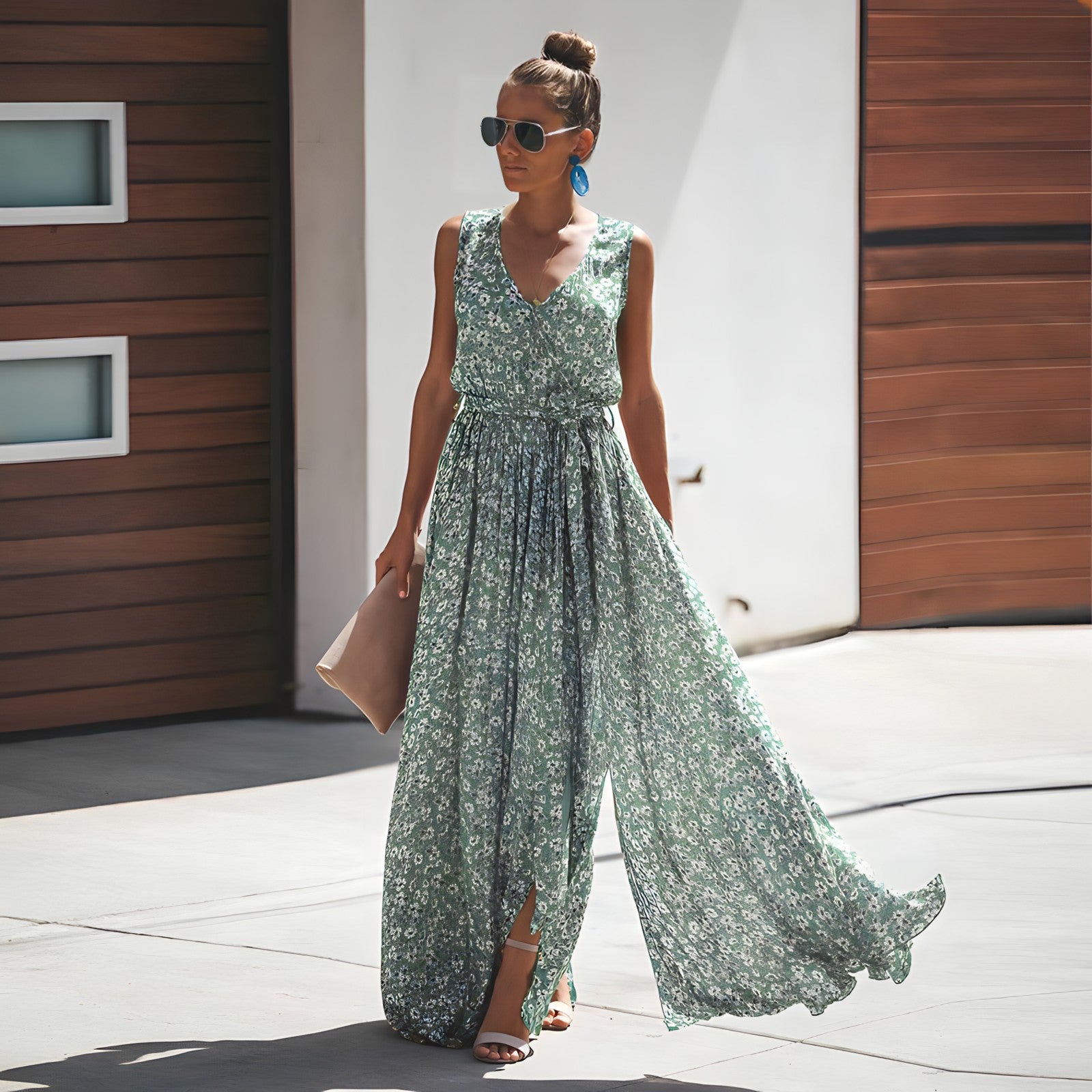 Rose Elevated Bohemian Chic Lange Dress Occasion Wear