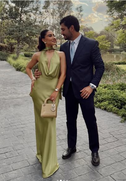 Sexy Halter Green Satin Prom Dress Lonr Evening Dress Y8210 - View 3 | VelvetHem