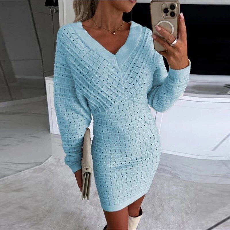 Tatiana Statement Short Dress with Long Sleeves Premium Wardrobe Essential
