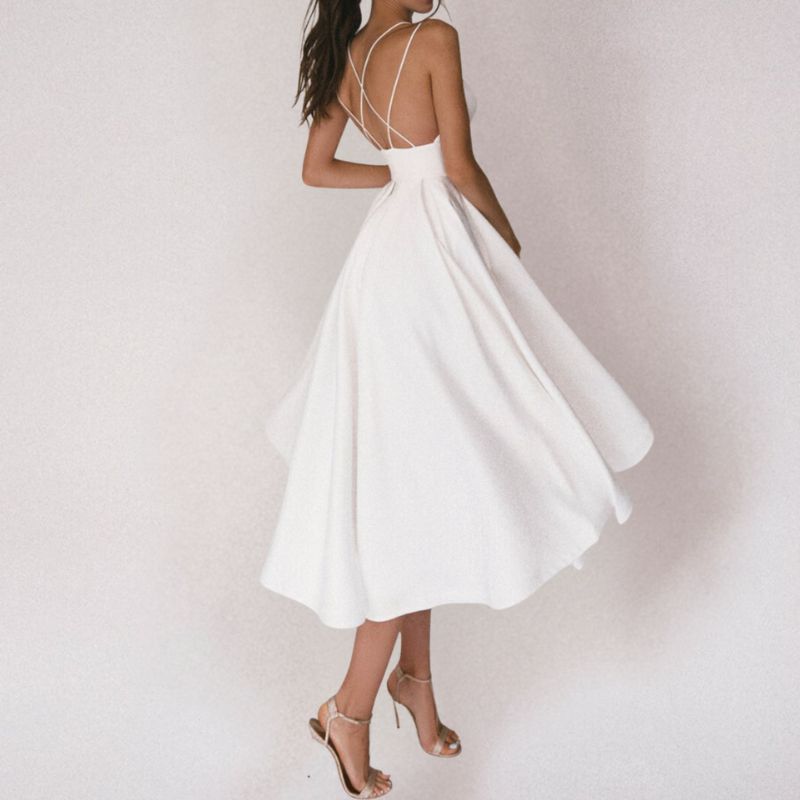 Corina Statement V Neck Dress Premium Wardrobe Essential