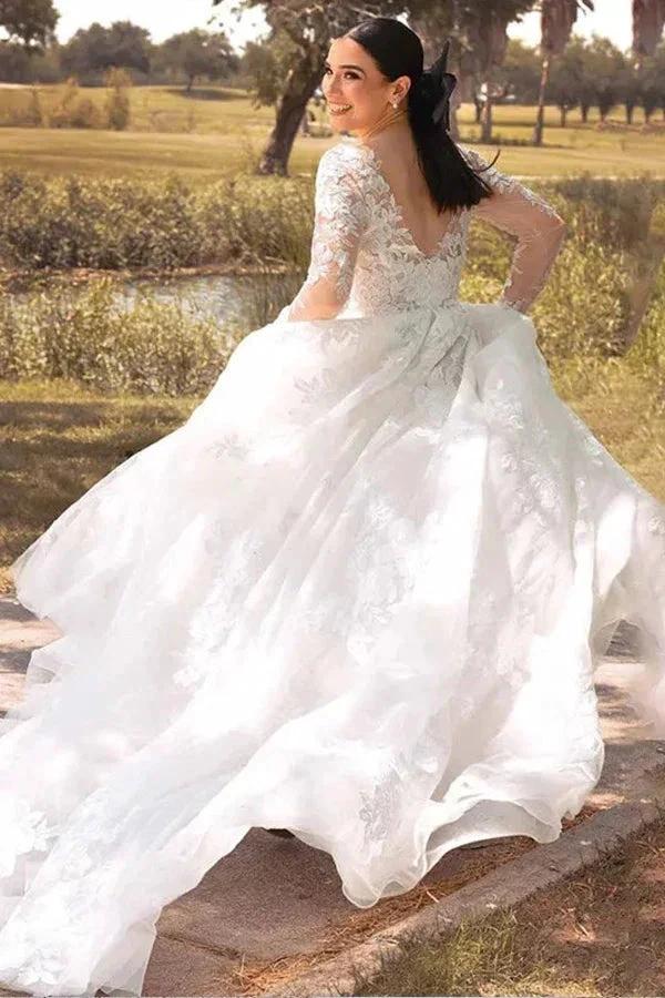 Ivory Lace Rustic Wedding Dresses Boho Wedding Dresses (ZD16109)