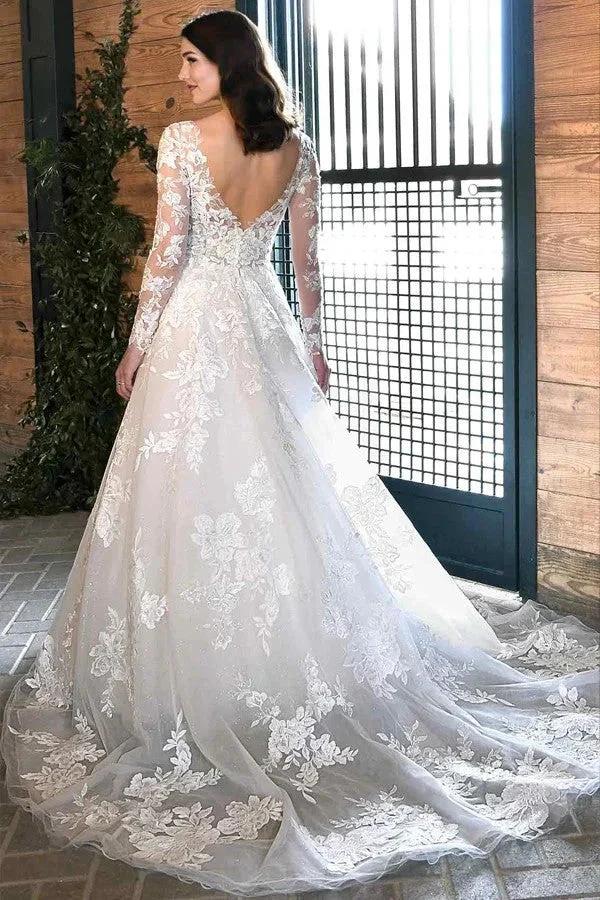 Ivory Lace Rustic Wedding Dresses Boho Wedding Dresses (ZD16109)