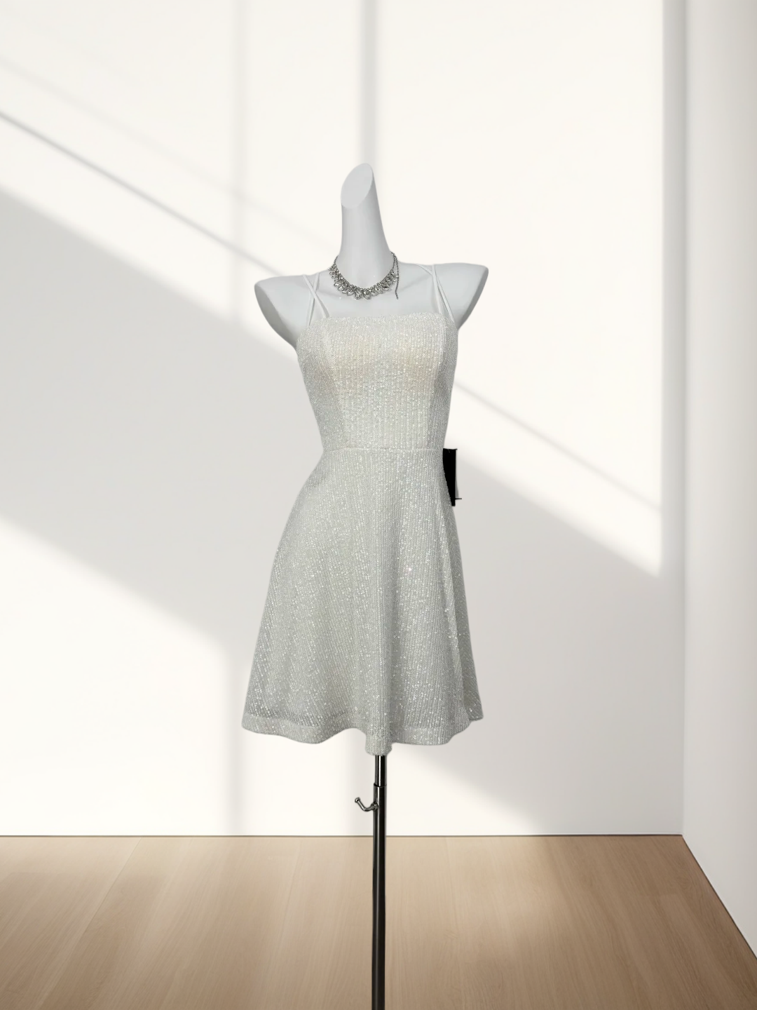 Ivory Sequins A-Line Graduation Dress Short Homecoming Dress