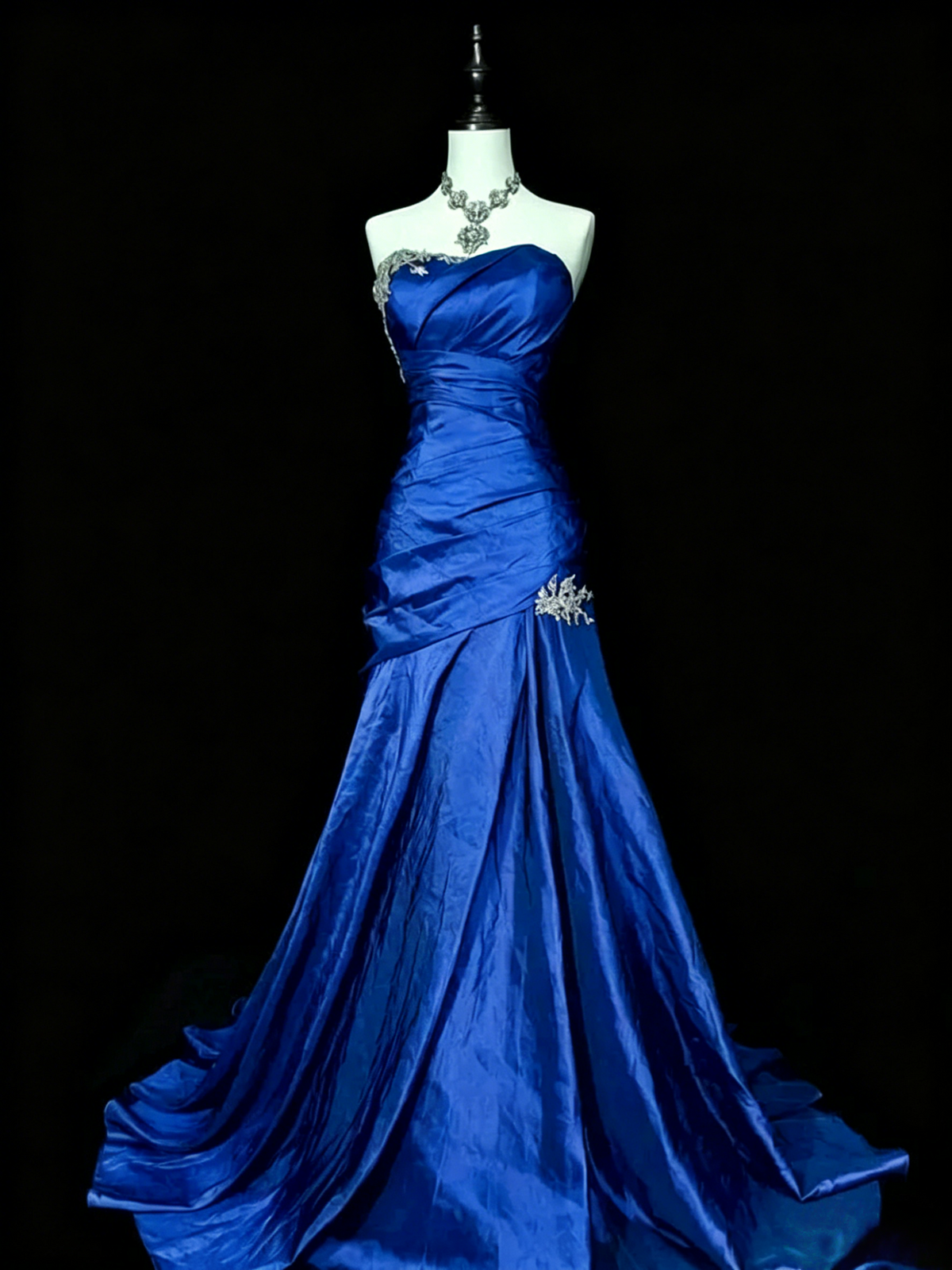 Purple Mermaid Sweetheart Long Evening Dress Strapless Prom Dress