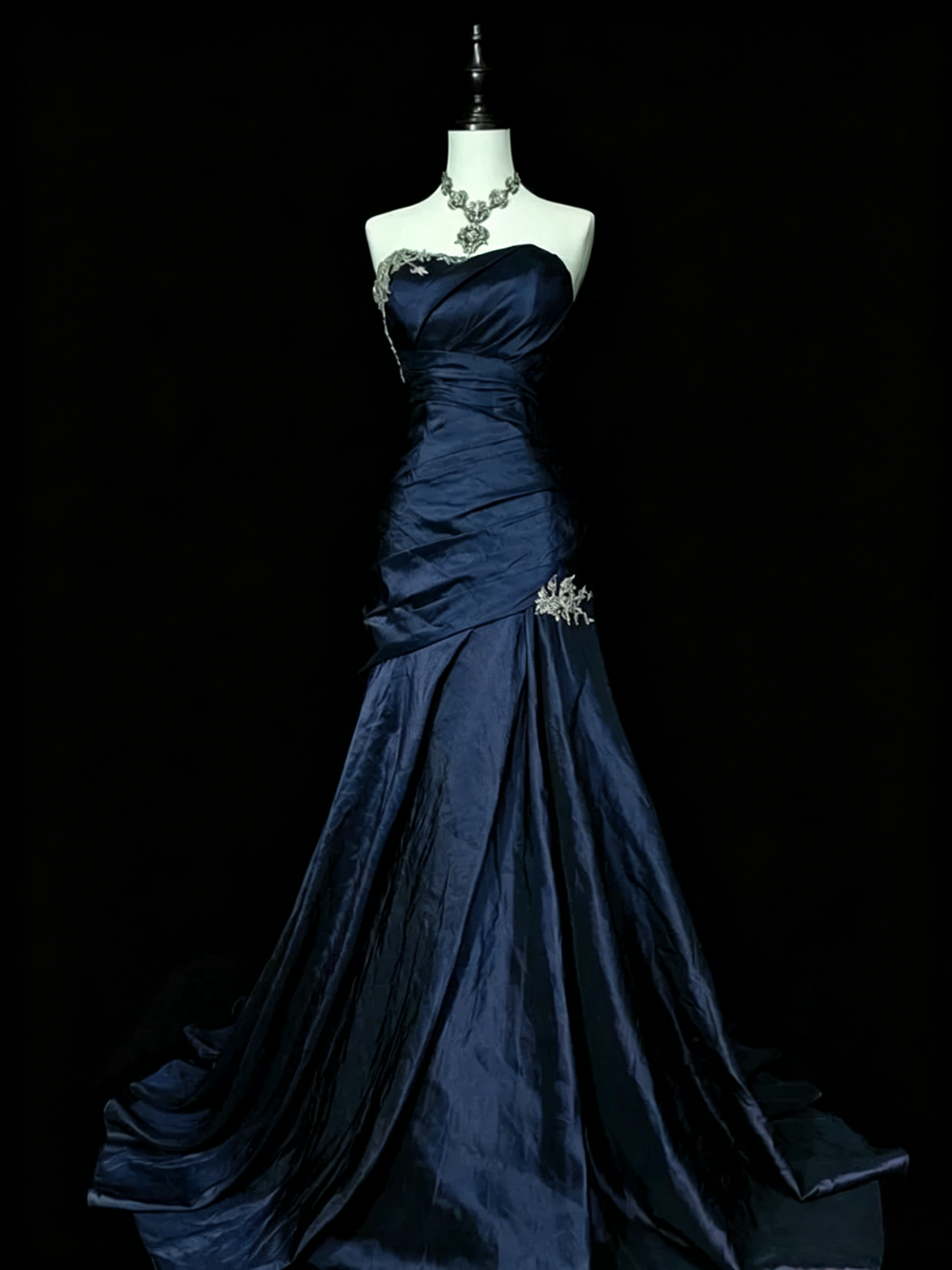 Purple Mermaid Sweetheart Long Evening Dress Strapless Prom Dress