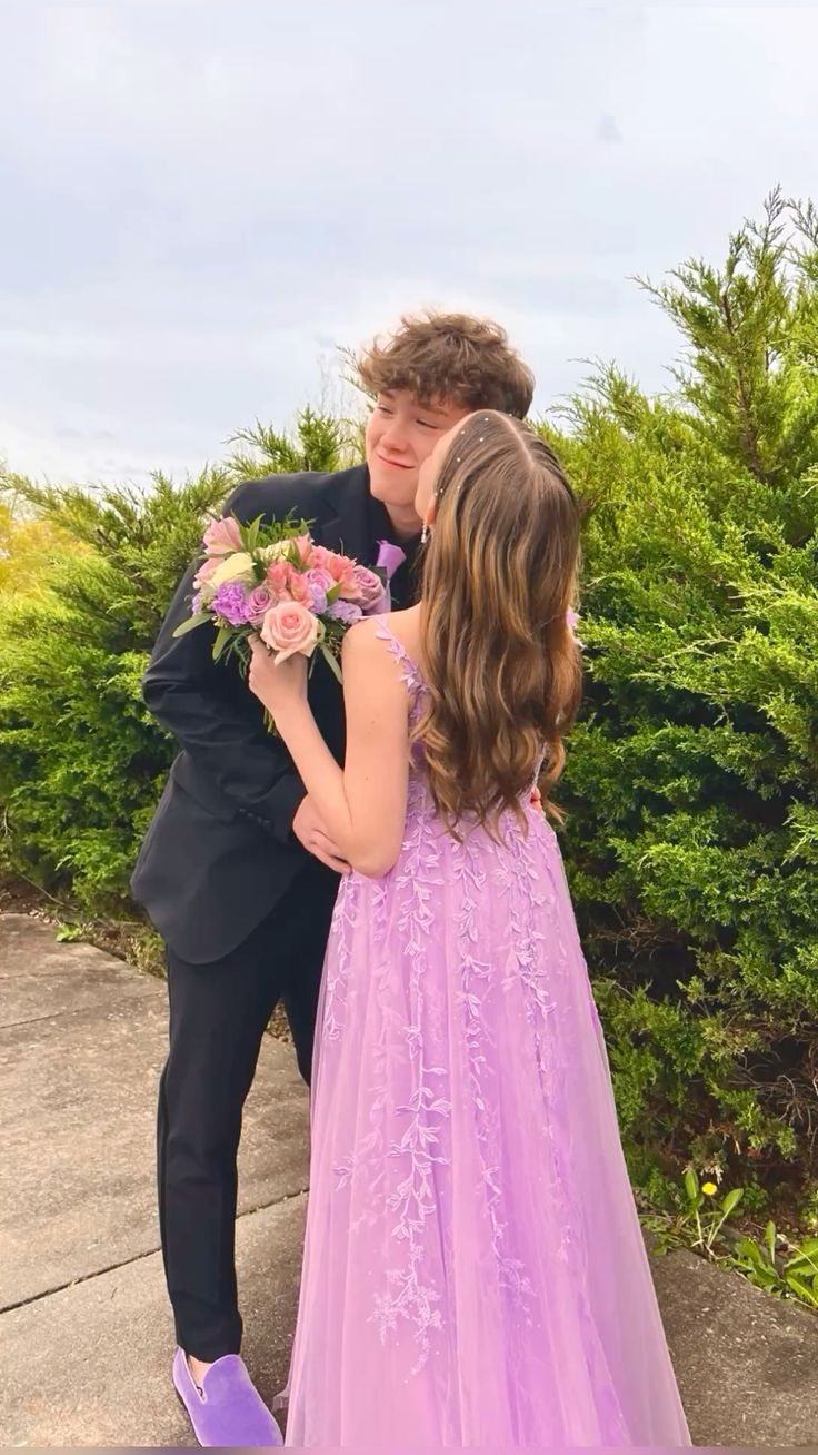 Lilac Tulle Long Prom Dress A-Line Formal Evening Party Dress