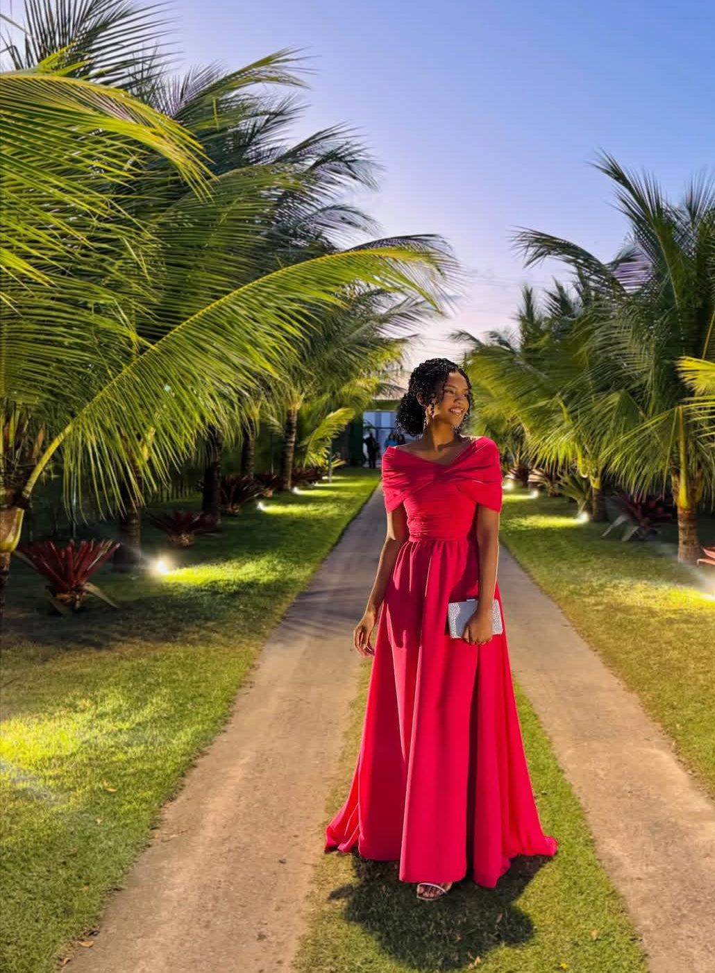 Off-the-Shoulder A-Line Red Prom Dress Princess Party Dress