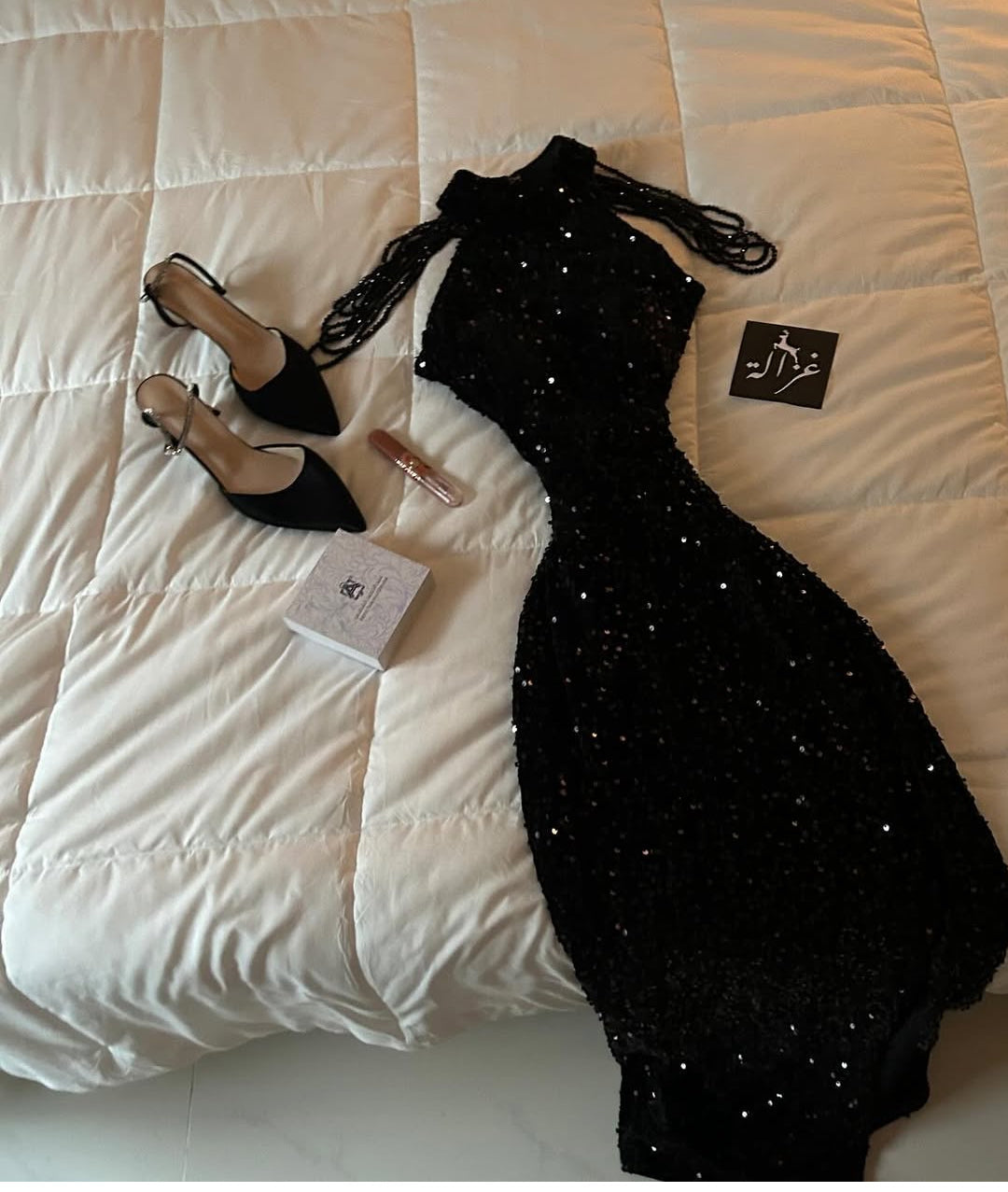 Black Sequin Long Prom Dress Formal Evening Dress