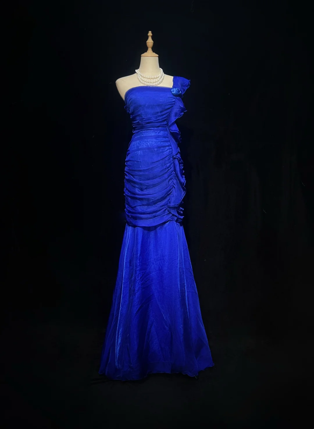 Royal Blue Mermaid Prom Dress Chiffon Evening Dress Formal Party Gown
