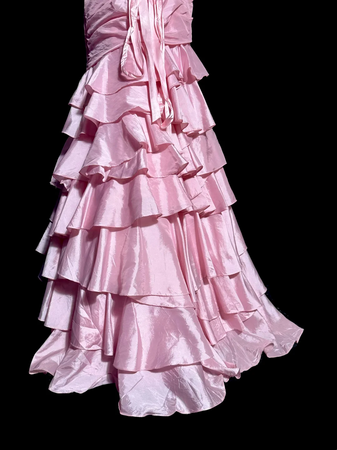 Sweetheart Beaded Pink Mermaid Prom Dress Layered Formal Party Dress