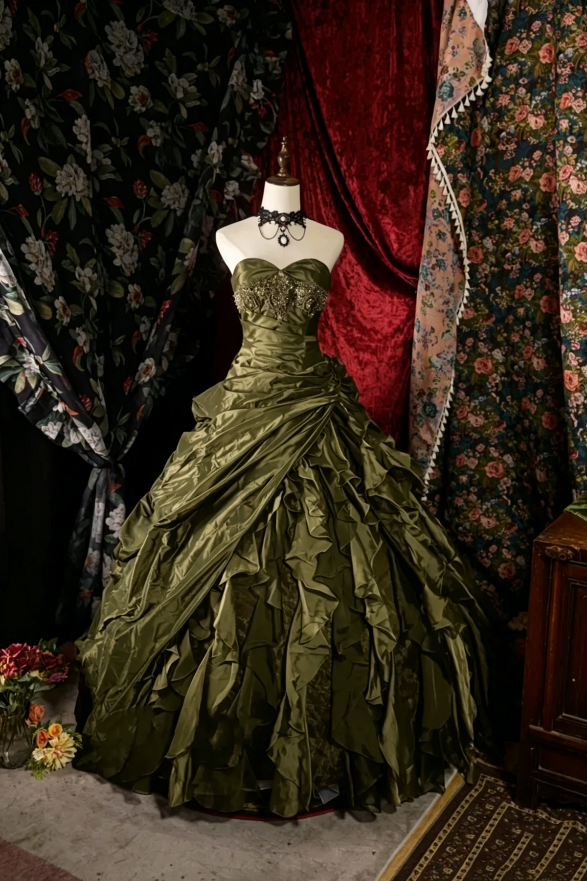 Sweetheart Ball Gown Sweet 16 Birthday Dress Retro Formal Party Dress