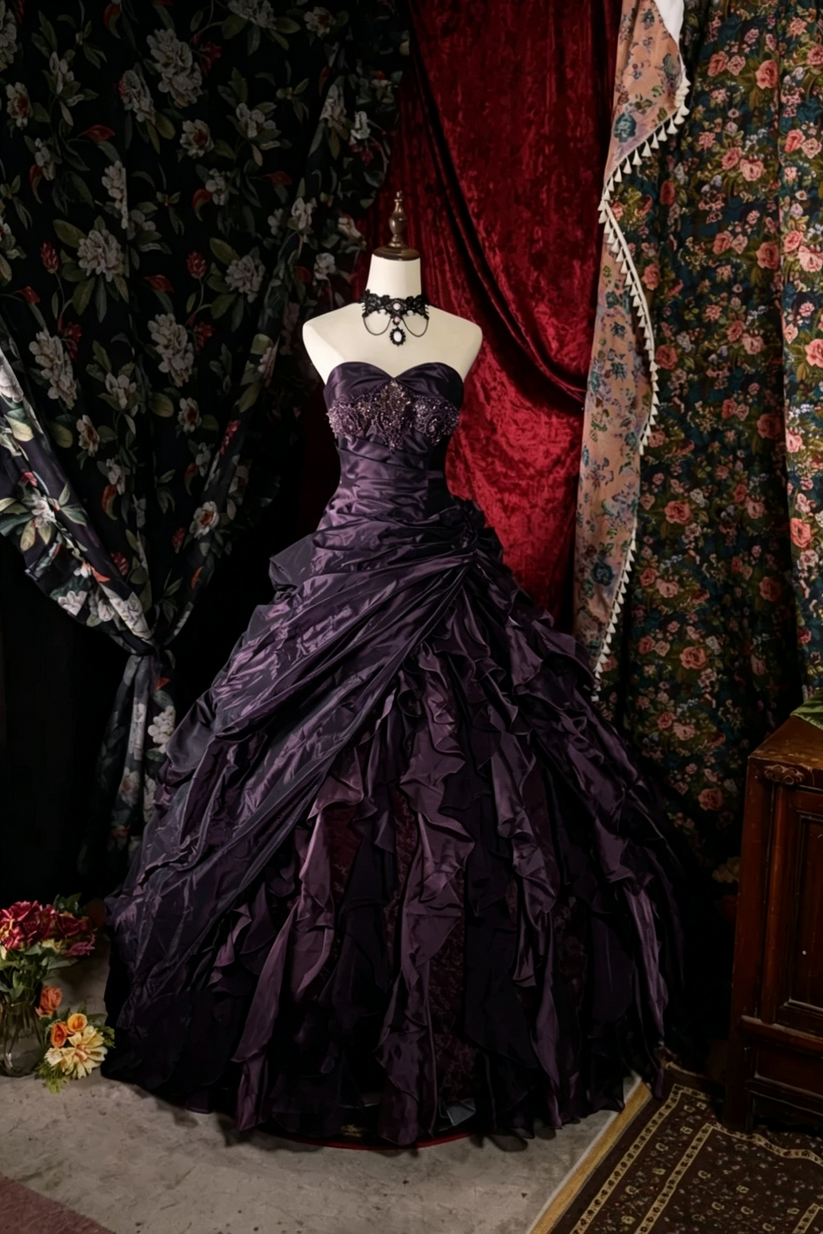 Sweetheart Ball Gown Sweet 16 Birthday Dress Retro Formal Party Dress