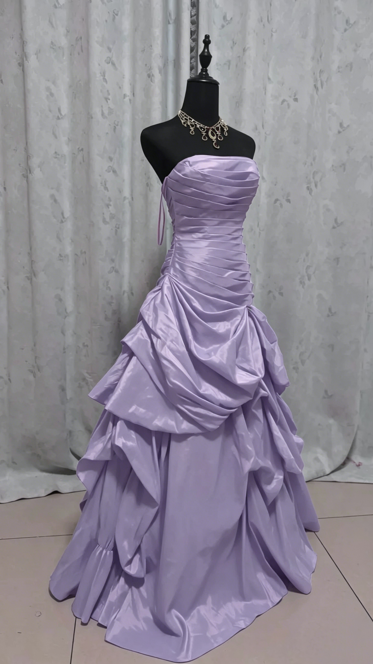 Strapless Red Formal Party Dress Satin Evening Dress Party Gowns