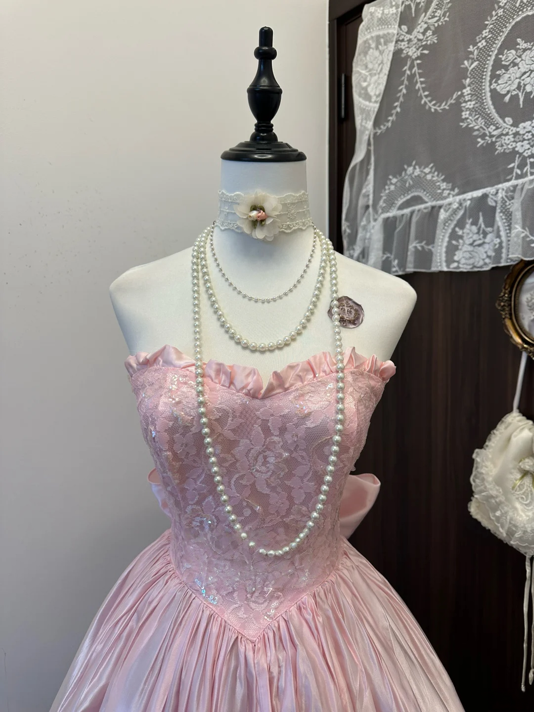 A-Line Pink Satin Short Birthday Dress Homecoming Dress Formal Party Dress