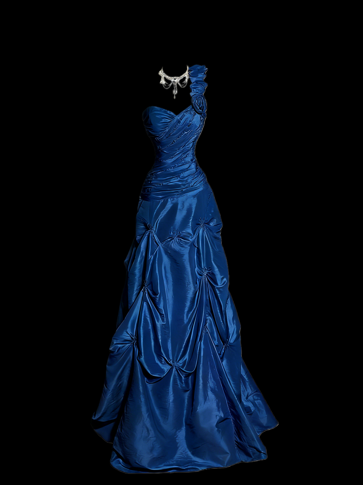 One Shoulder Lilac Prom Dress A Line Taffeta Formal Dress   J9593