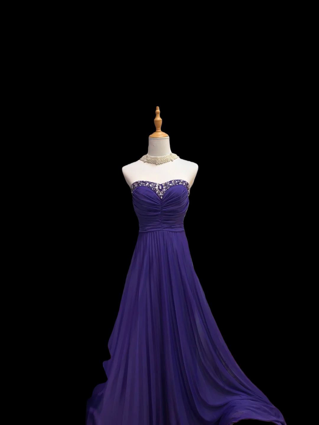 Sweetheart Purple Chiffon Wedding Guest Dress Bridesmaid Dress