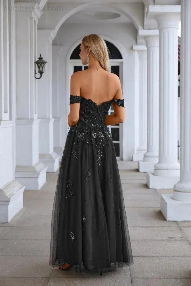 Ladies Chiffon V Neck Hanging Sleeves Tulle Embroidery Floor Length Bridesmaid Evening Dress Prom Party Wedding Evening Dress 28127 (ZD16970)
