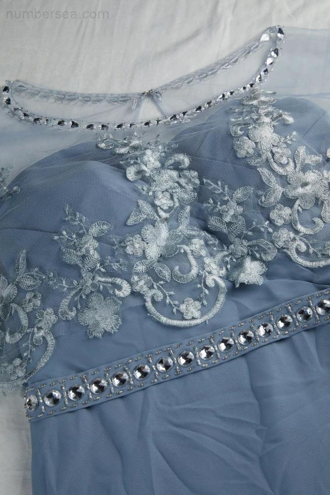 Ladies Chiffon Shawl Minimalist Lace Bridesmaid Evening Dresses Wedding Party Evening Dresses 28113 (ZD16969)