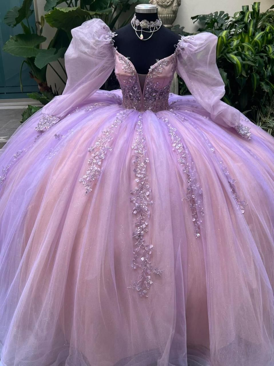 Vintage Tulle Ball Gown,Sweet 16 Dress,Princess Dress Y2353 - View 2 | VelvetHem