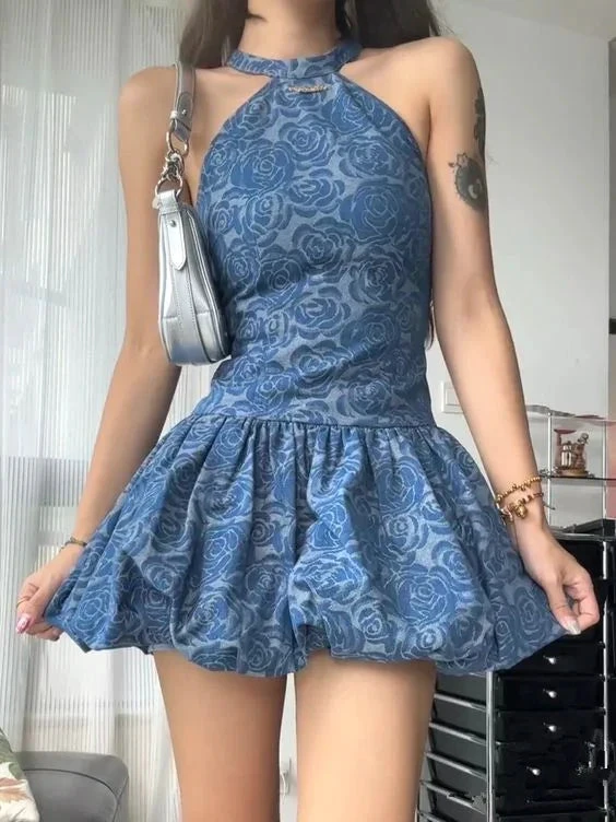 Cute A-line Print Homecoming Dress 18th Birthday Outfit Y7265 by simplepromdress