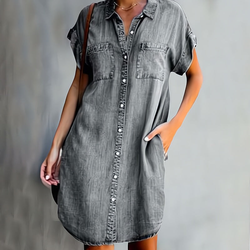 Lourdes Timeless Denim Dress Evening Wear Edit