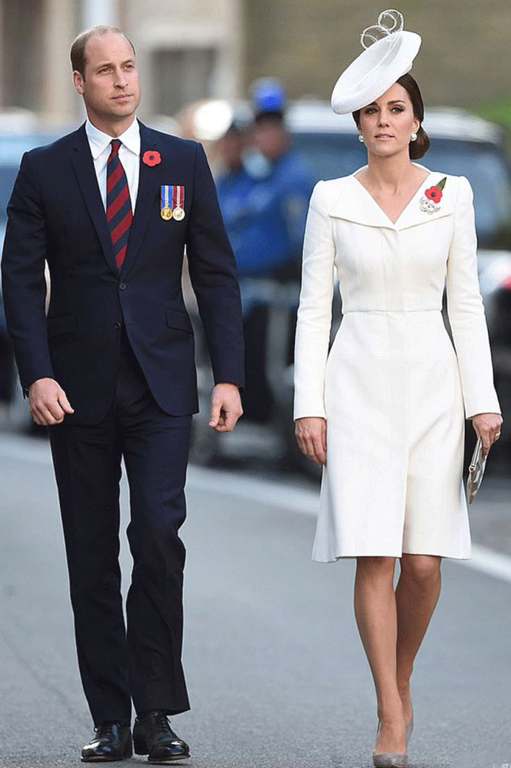 Kate Middleton Long Sleeves Cocktail Prom Dress - Fashionpara