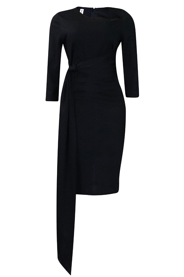 Knee Length Pink Bodycon Office Dress - Fashionpara