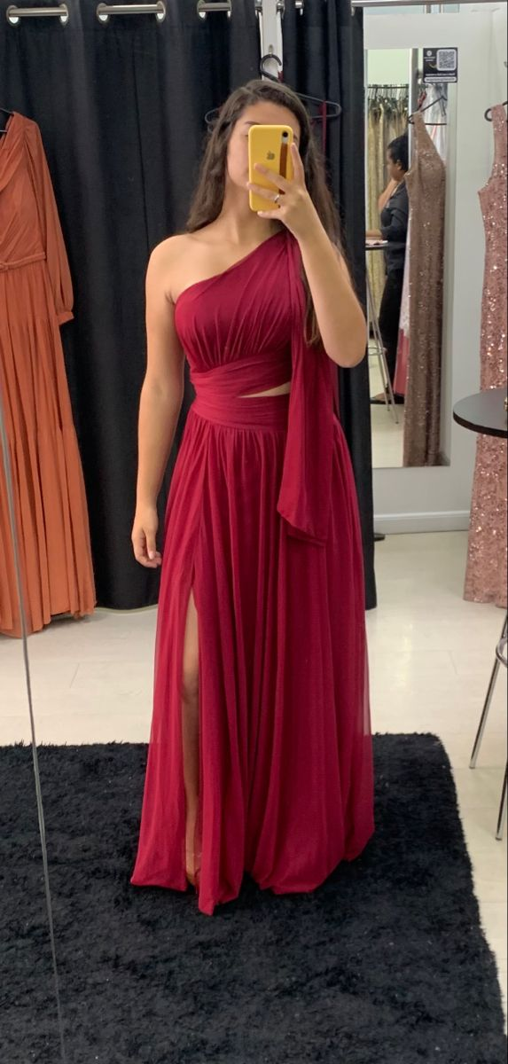 Elegant One Shoulder A-line Evening Dress Wedding Guest Dress Y5779 - VelvetHem