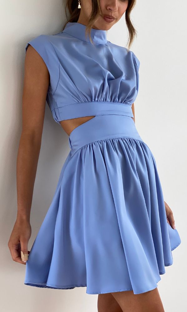 Melanie Aesthetic Mini Summer Dress with Cutouts Statement Occasion Edit