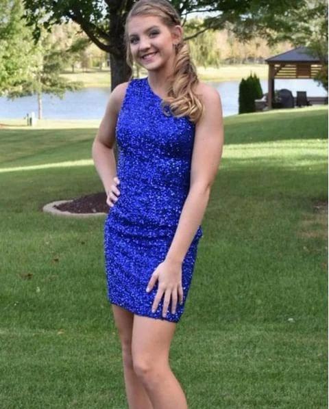 One Shoulder Red Short Homecoming Dress (ZD11635)