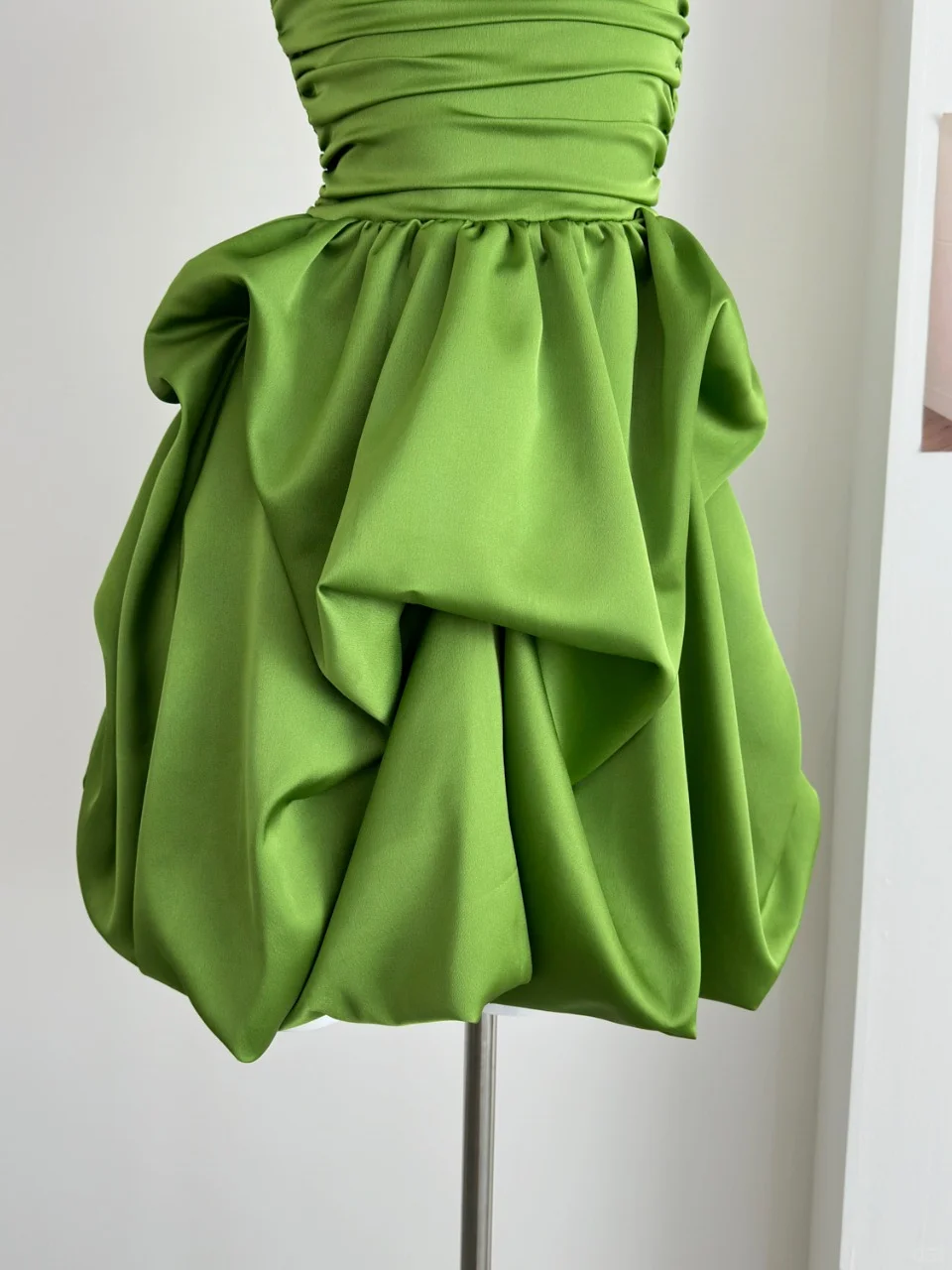 Chic Green Strapless A Line Mini Prom Dress Homecoming Dress