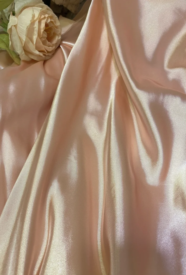 Pretty Pink V-Neck Satin Mermaid Long Wedding Guest Dress Formal Birthday Prom Dress Party Gown - View 3 | FashionDia