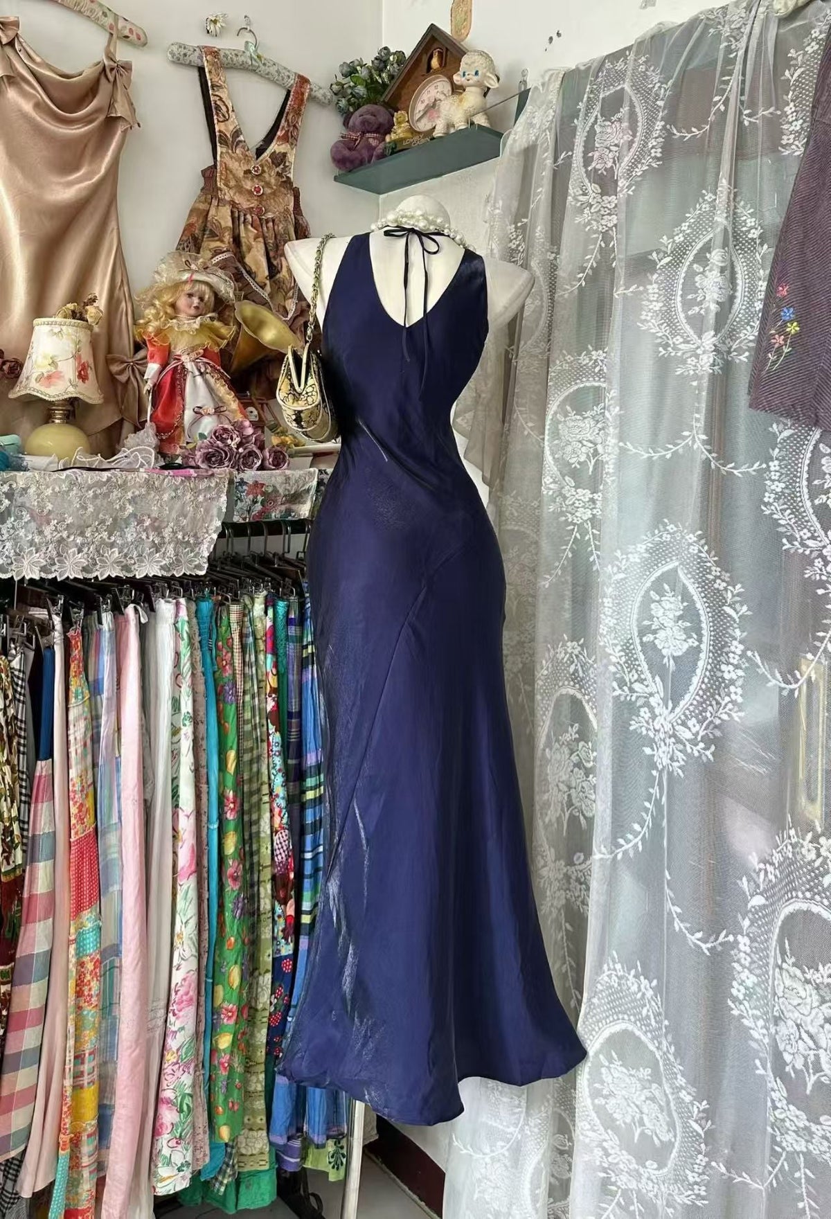 Mermaid Navy Blue Formal Evening Dress Birthday Dress