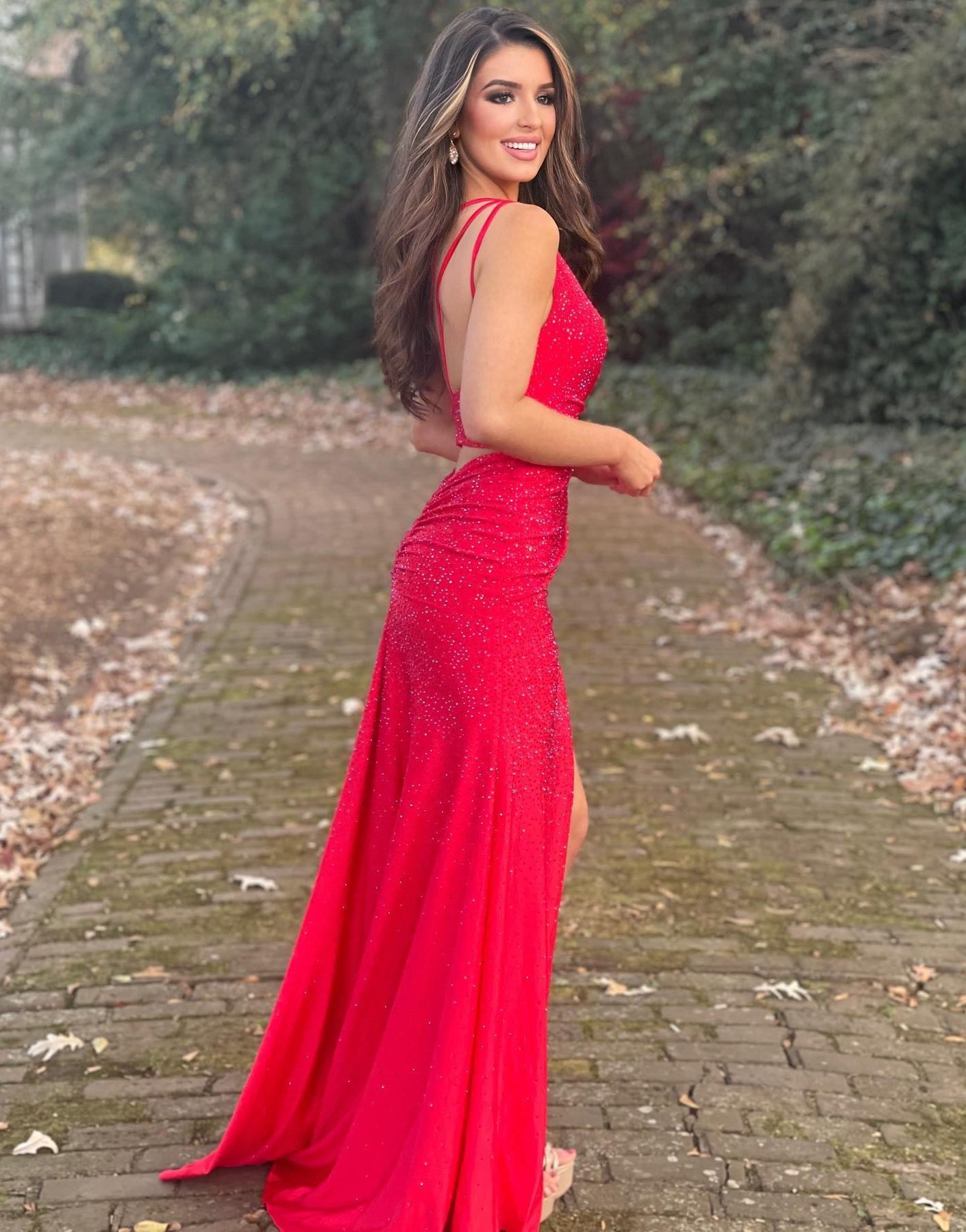 Mermaid One Shoulder Glitter Prom Dress With Split