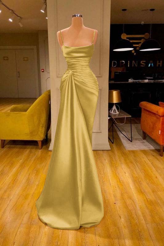 Modern Spaghetti Straps  Sleeveless Mermaid Prom Dress