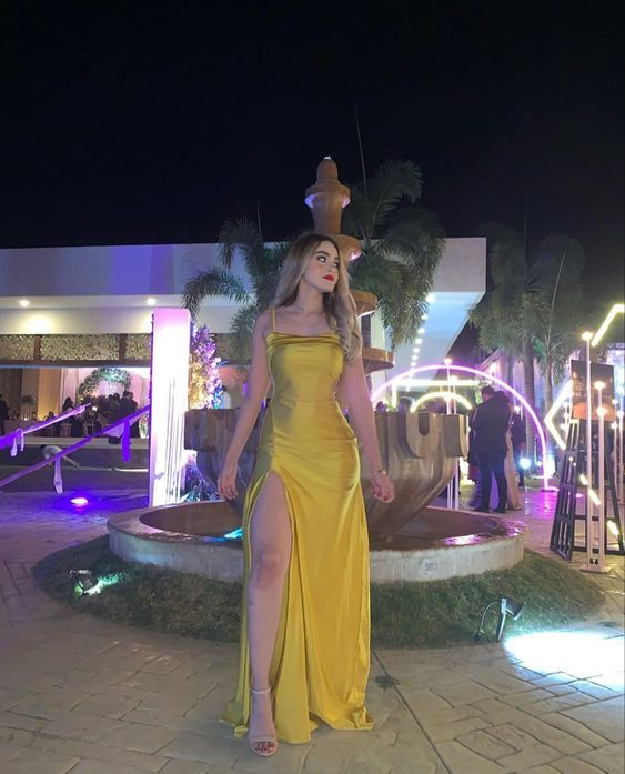 Long Prom Dresses Split Formal Evening Dress Y6022 - VelvetHem