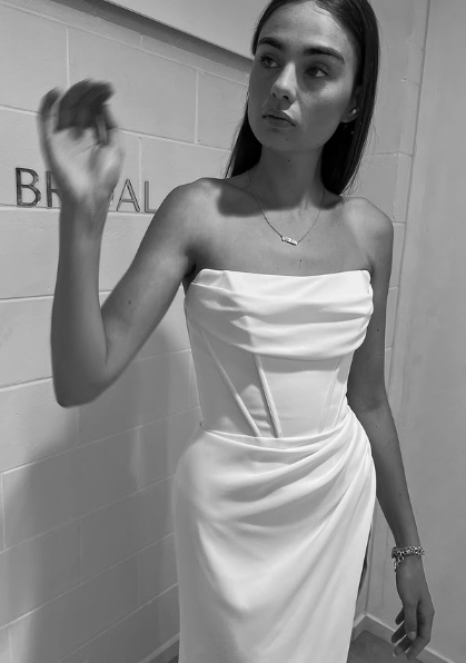 Classy White Strapless Slit Mermaid Evening Dress Long Prom Dress Y8417 - View 5 | VelvetHem