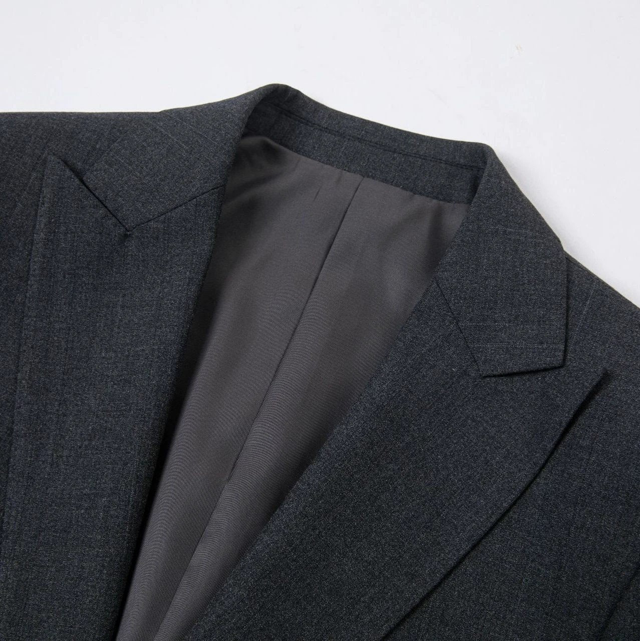 Mens Black Flat Collar Suit Jacket For Groom Wedding Formal Wear (ZD17082)