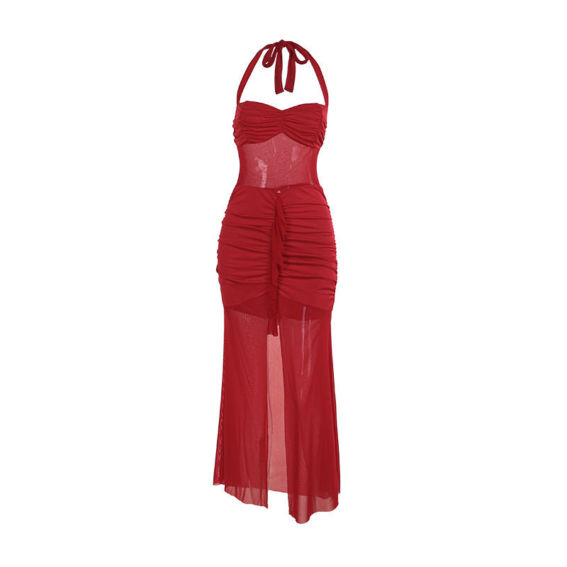 Raze Halter Dress Red