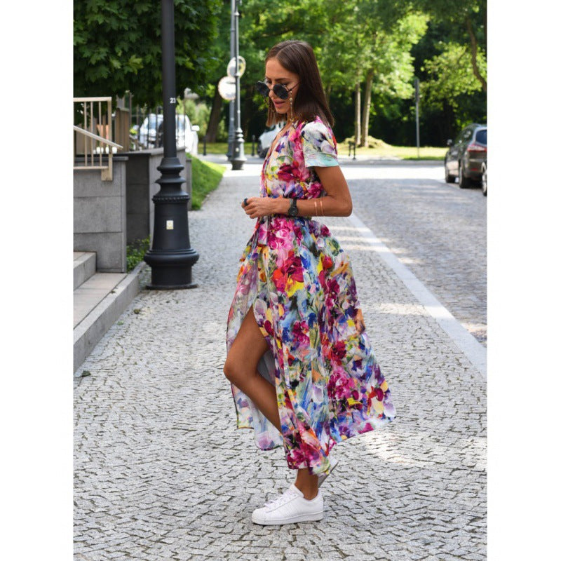 Tania Timeless Women's Floral Wrap Maxi Dress Chic Silhouette Collection