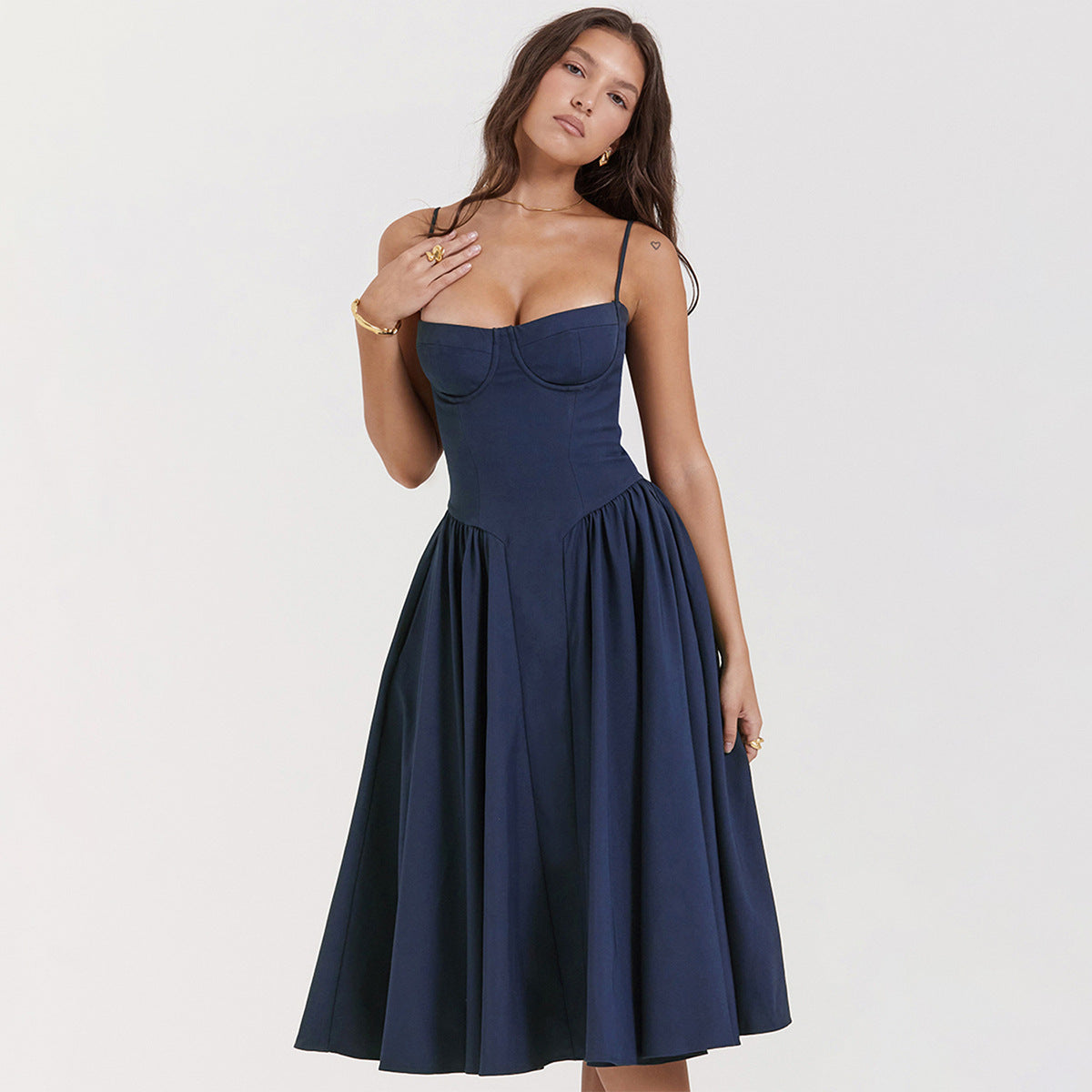 Purple Effortless Corset Dress Elevated Occasion Wear