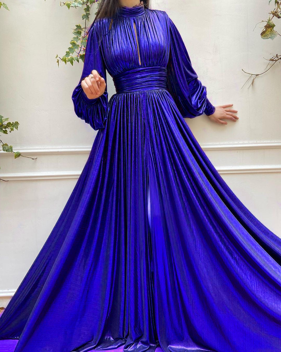Spring Summer Popular Color Tight Waist Halter Large Swing Chic Avocado Green Dress Maxi Dress for Women
